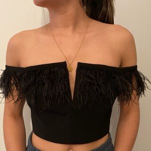 Top shop black crop top